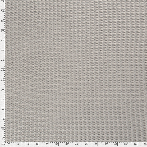 Waffle piqué fabric Unicolour Light Grey