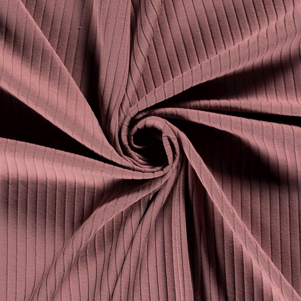 Rib Jersey tissu Unicolore Mauve