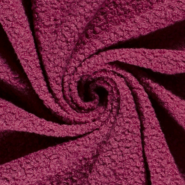 Bouclé tissu Unicolore Fuchsia