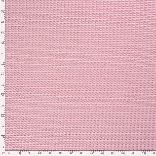 Waffle piqué fabric Unicolour Pink