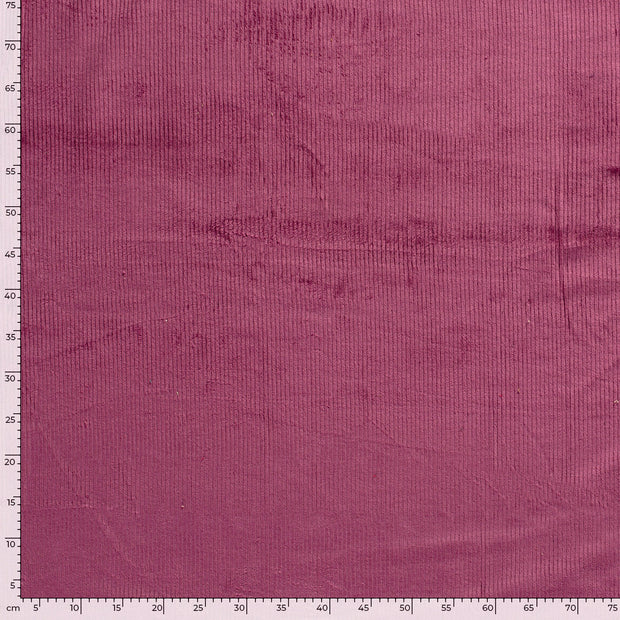 Jumbo Cord Stretch 6w fabric Unicolour Magenta