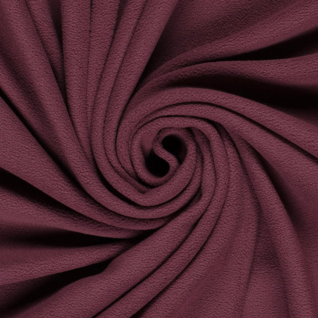 Microfleece stof Effen Aubergine