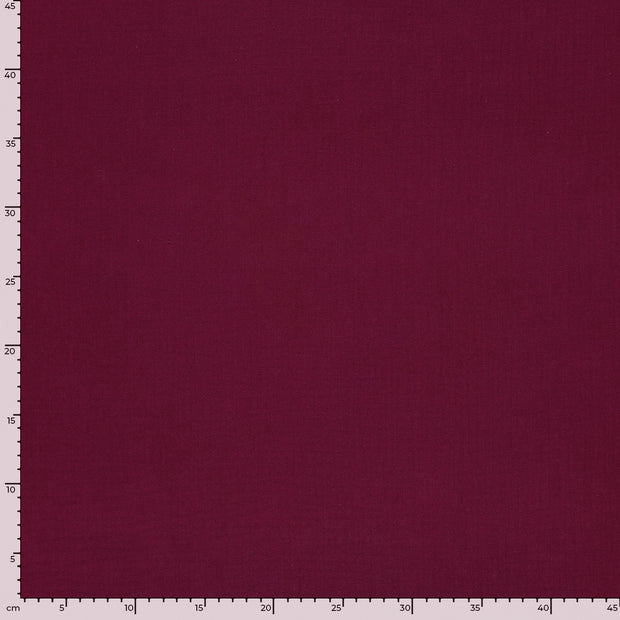 Muslin fabric Unicolour Wine red