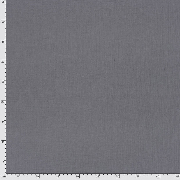 Muslin fabric Unicolour Grey