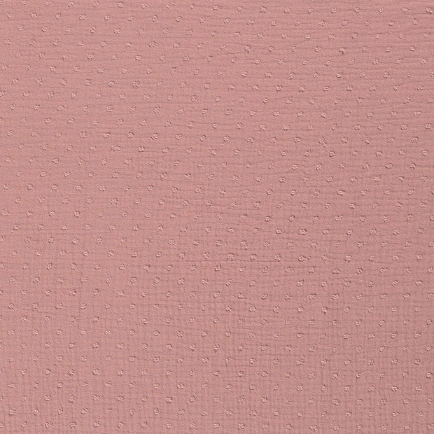 Muslin fabric Dots Mauve