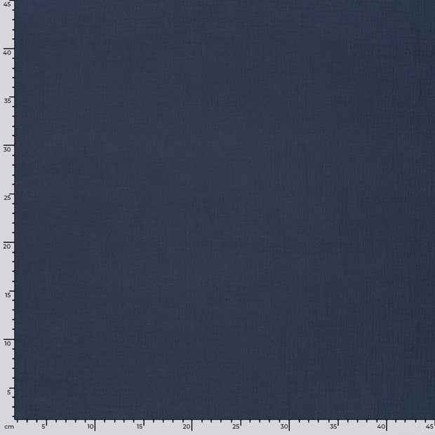 Muslin fabric Unicolour Steel Blue