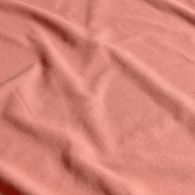 Algodón Jerséis GOTS tela Unicolor Rosa antiguo