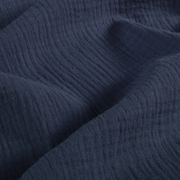 Muslin fabric Unicolour Steel Blue