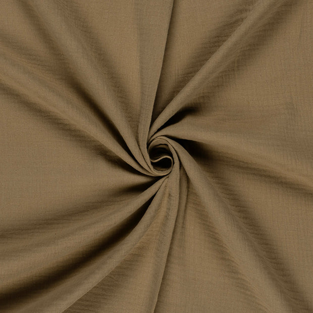 Double gaze tissu Camel 