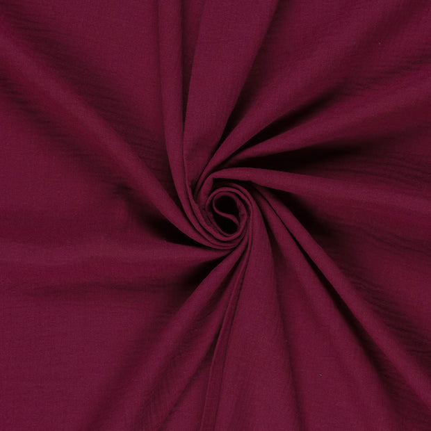 Muslin fabric Wine red 