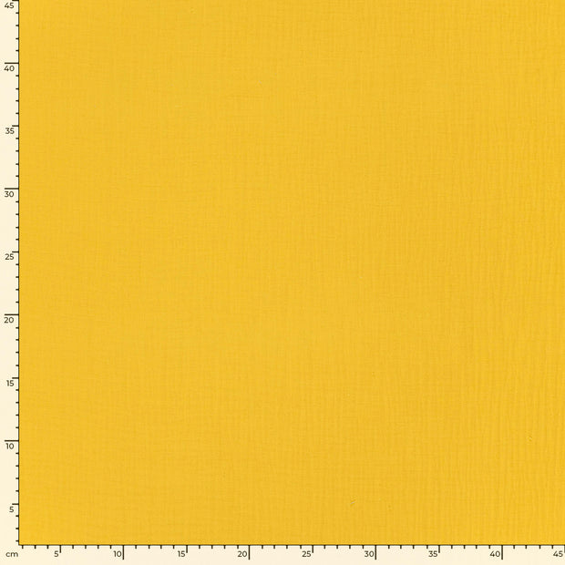 Double gaze tissu Unicolore Jaune