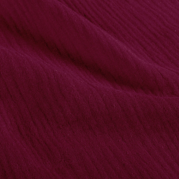 Muslin fabric Unicolour Wine red