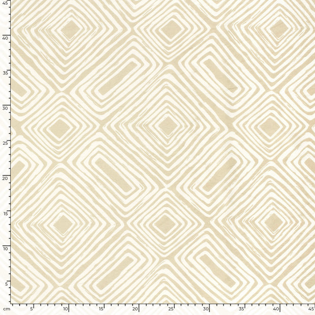 Viscose Nylon Twill stof Abstract Beige