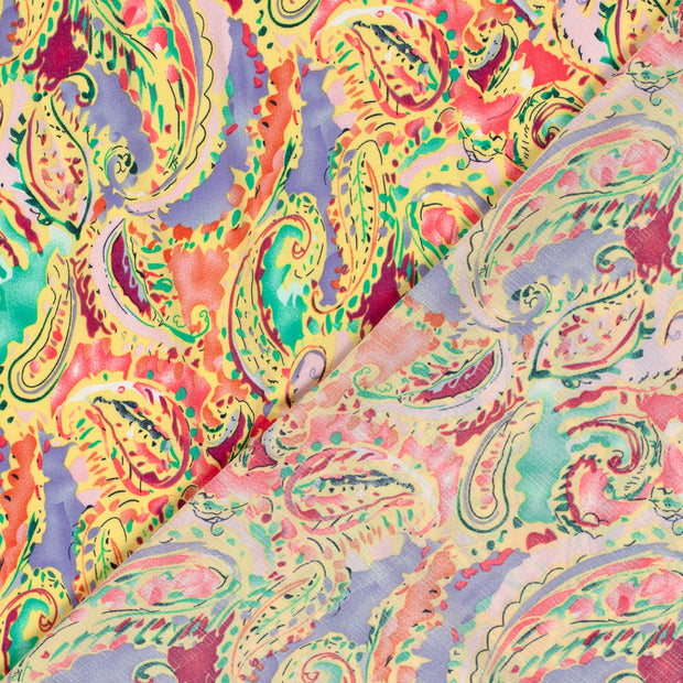 Polyester Bubble stof Paisley 