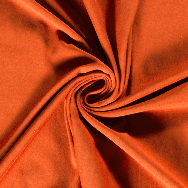 French Terry tissu Unicolore Orange