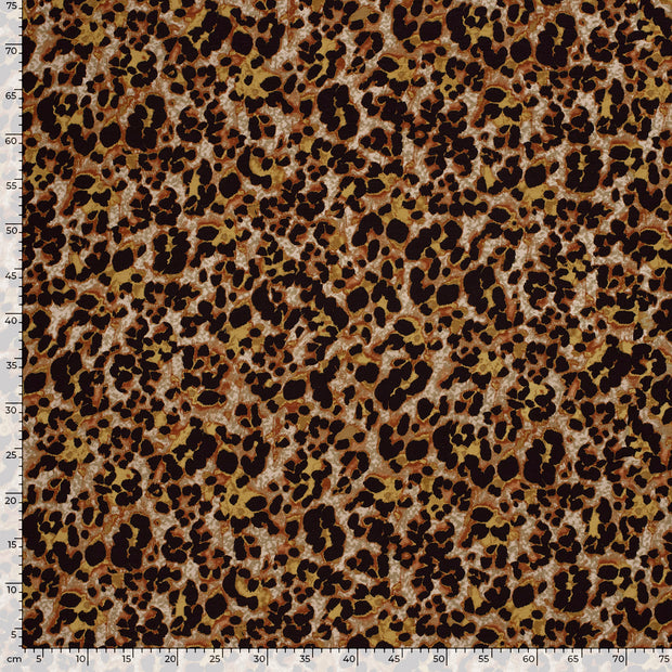 Viscose Nylon Twill stof Panter Oker