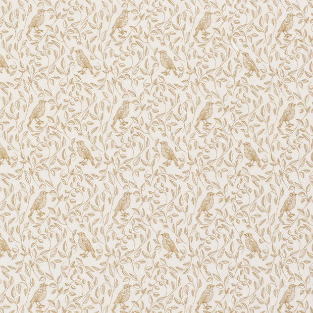 Jersey de Coton tissu fleurs Ocre