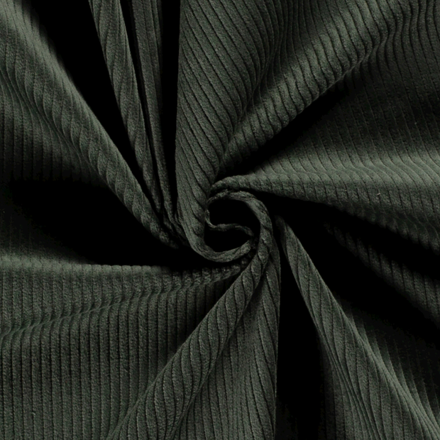 Corduroy 4.5w fabric Unicolour Dark Green