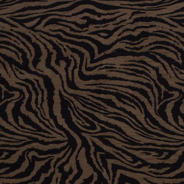 Viscose Nylon Twill stof Abstract Taupe grijs