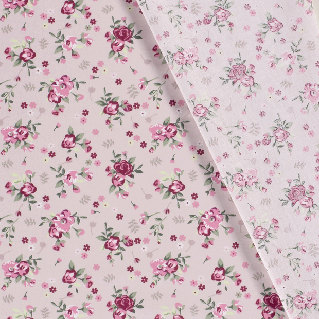 Cotton Poplin fabric Millefleurs printed 