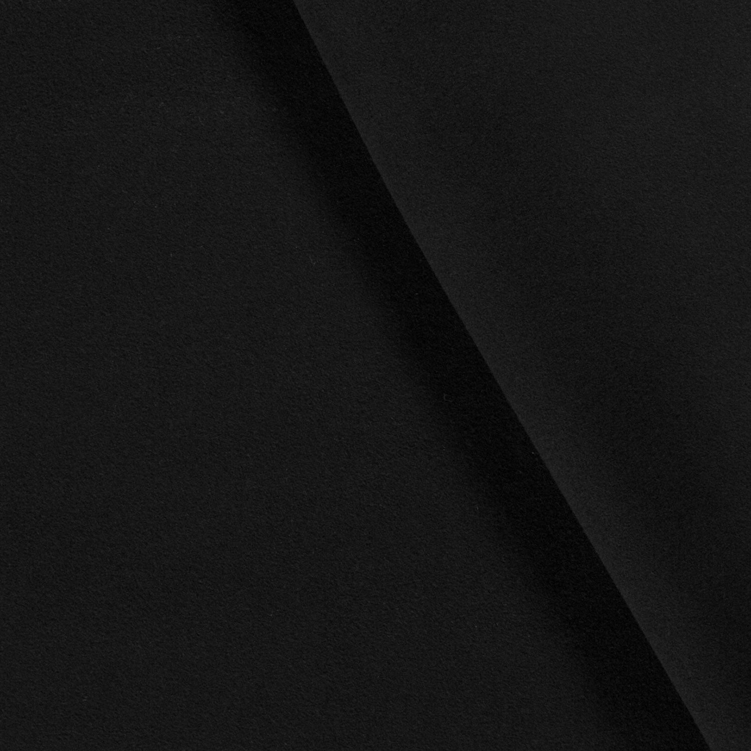 Mantel Wool Touch fabric Unicolour Black | Wholesale fabrics ...