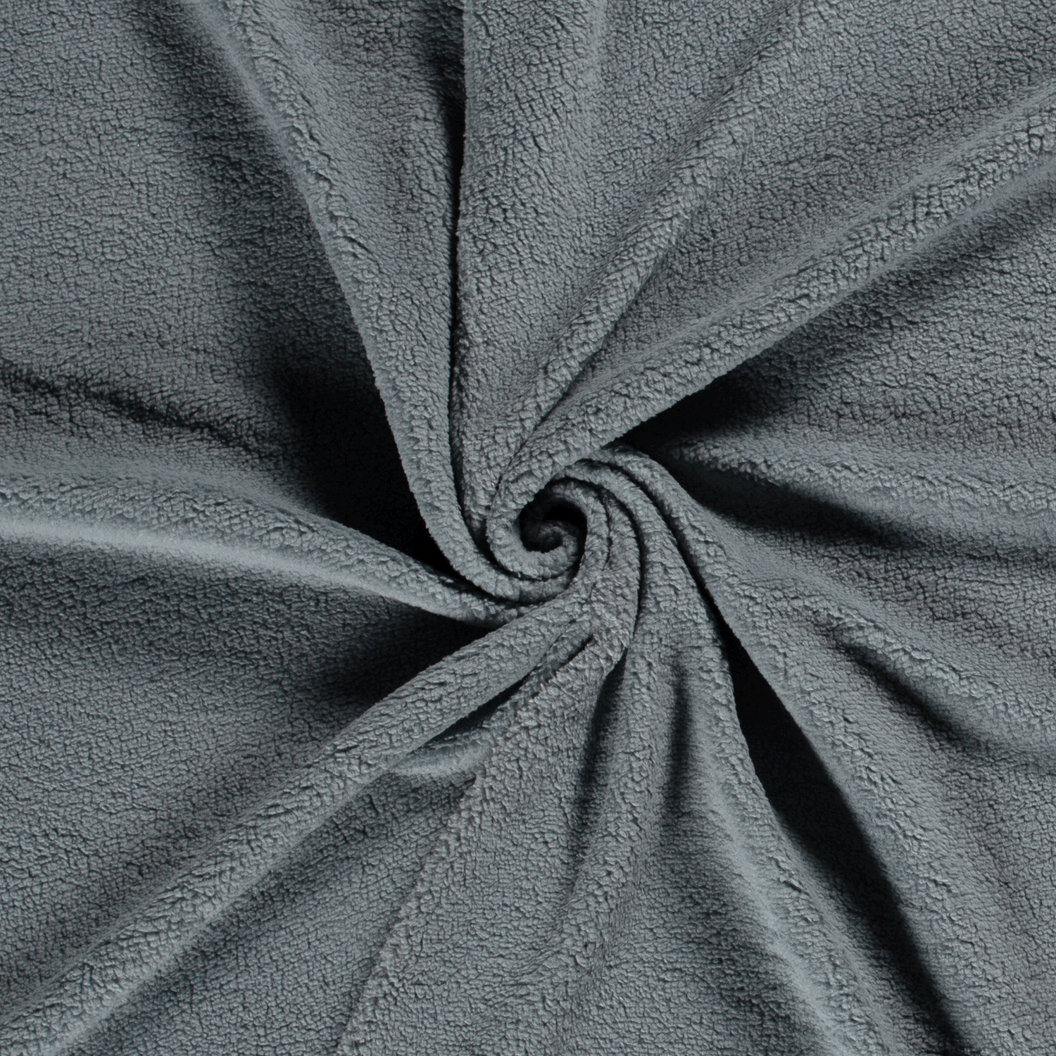 Sherpa Fleece fabric Unicolour Steel Blue, Wholesale fabrics