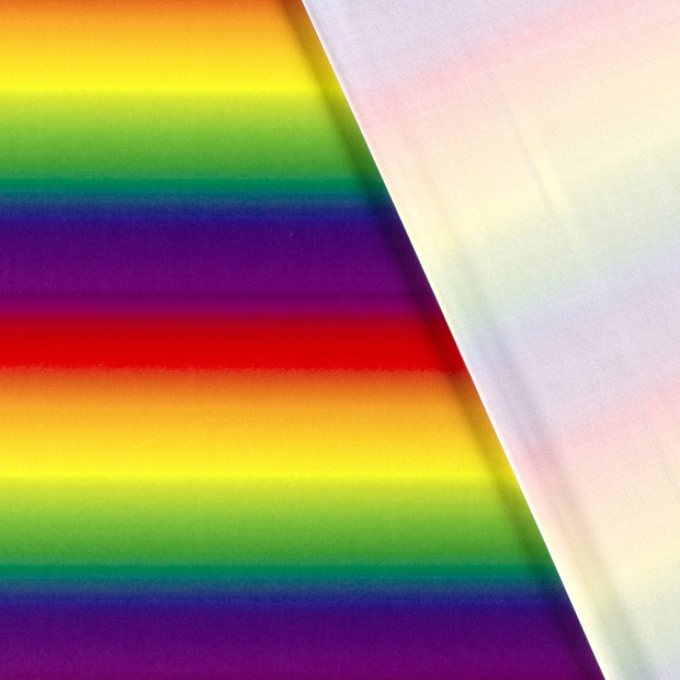 Polyester Jersey stof Regenboog digitaal bedrukt 