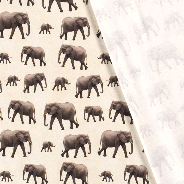 Baumwolle Jersey fabrik Elefanten digital bedruckt 