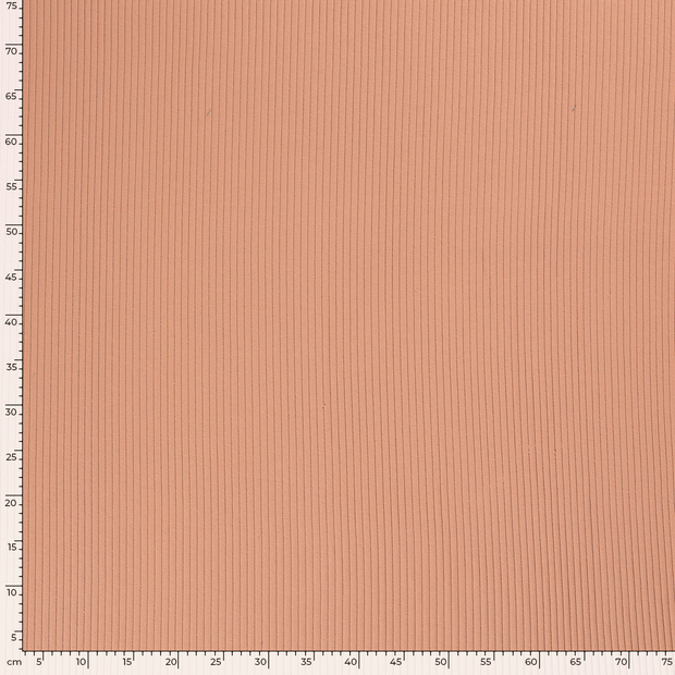 Rib Jersey fabric Unicolour Coral