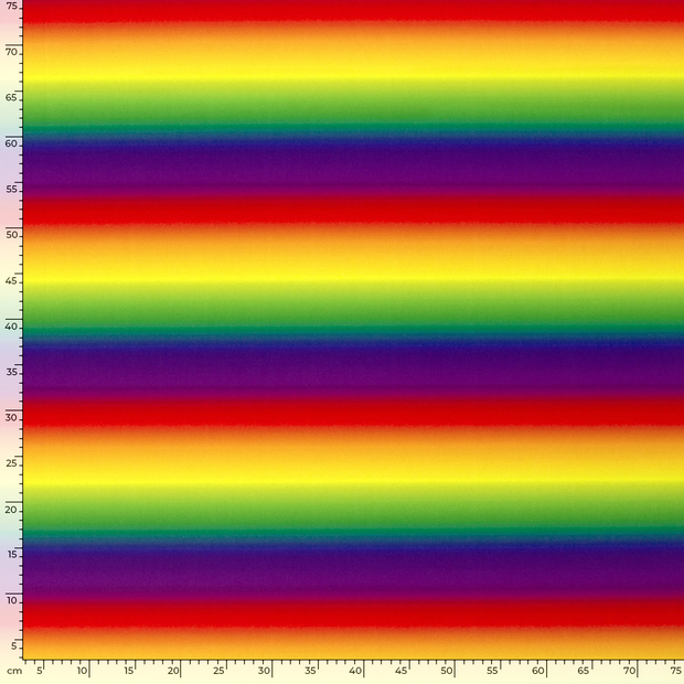 Polyester Jersey stof Regenboog Rood