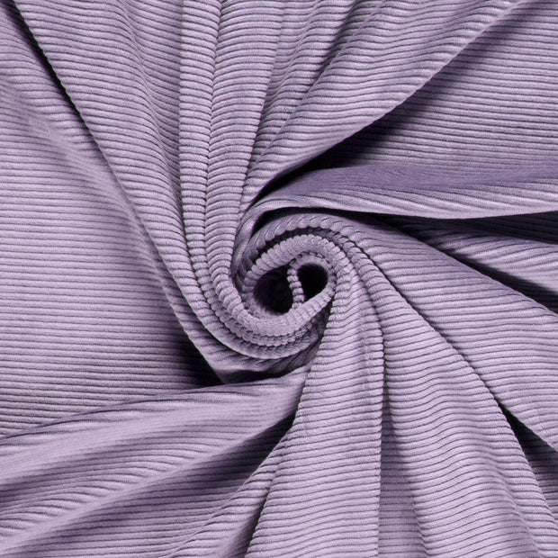 Nicky Velours Rib fabric Unicolour Lila