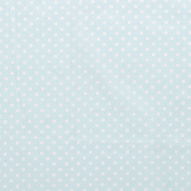 Cotton Poplin fabric Dots Mint