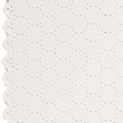 Voile embroidered Abstract Optical White